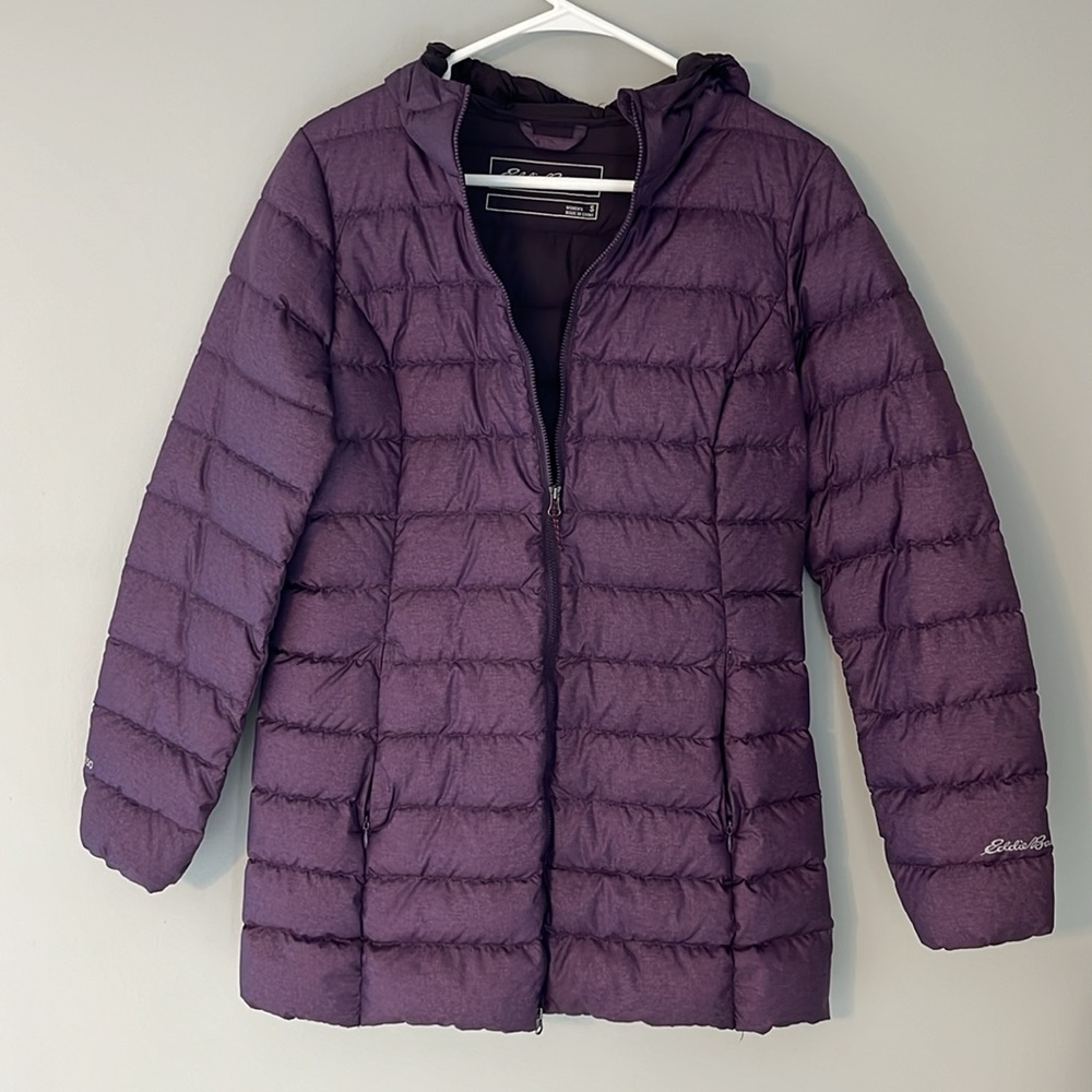 Eddie Bauer Eb650 Puffer Winter Jacket Small Plum Gem